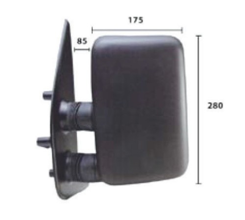 Зеркало в сборе левое /короткий рычаг/ Citroen Jumper / Fiat Ducato / Peugeot Boxer 94-99
