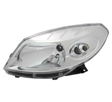 Фара левая Renault Sandero 08- хром, Depo