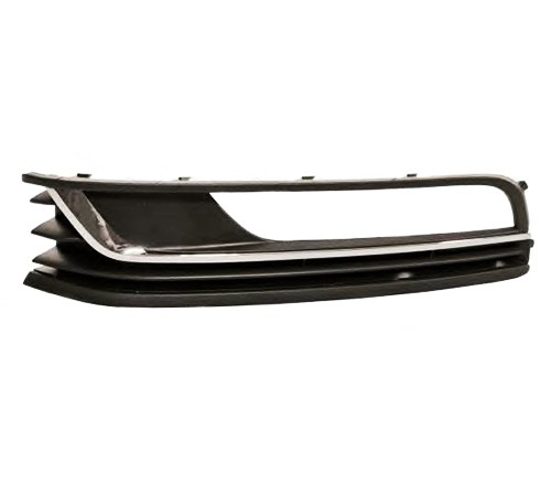 Решетка бампера левая 2 хром полоски Volkswagen Passat B7 10-14, TYG